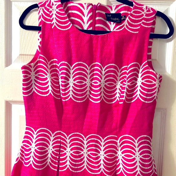 Just Taylor Jacquard fit and flare dress size 6p - Picture 3 of 9